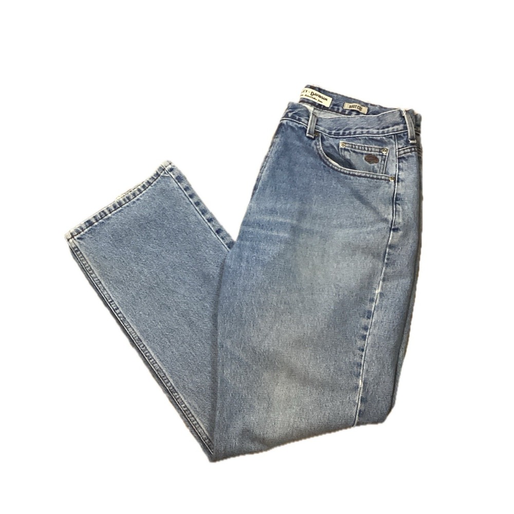 Harley Davidson Boot Cut Jeans Men's 38x32 Motorcycle Biker Broken In
